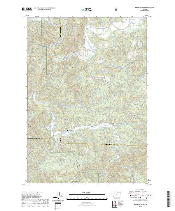 Digger Mountain topographic map thumbnail
