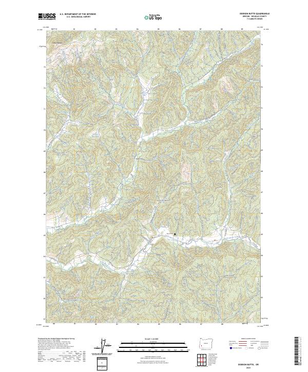 Dodson Butte topographic map thumbnail