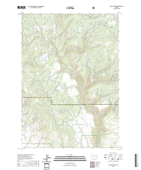Dollar Basin topographic map thumbnail