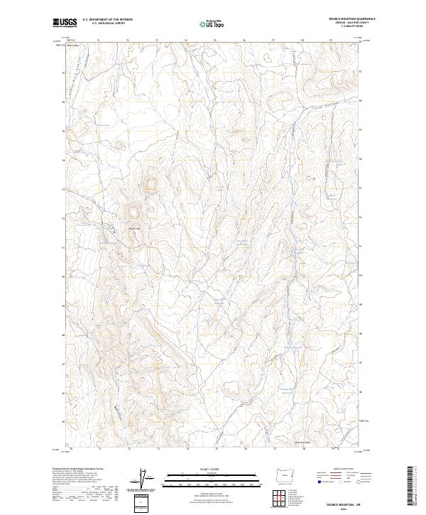 Double Mountain topographic map thumbnail