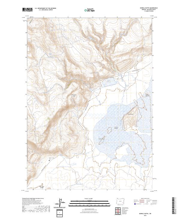 Dowell Butte topographic map thumbnail