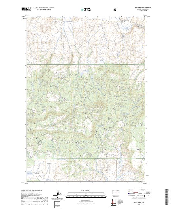 Drake Butte topographic map thumbnail