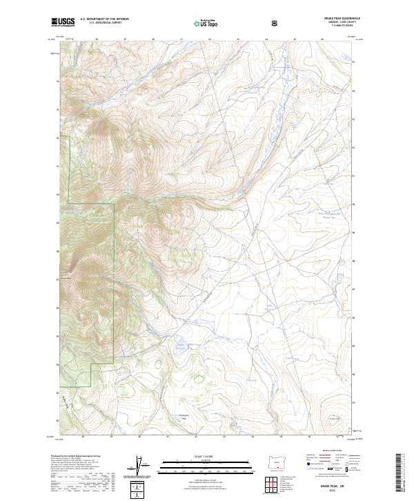 Drake Peak topographic map thumbnail