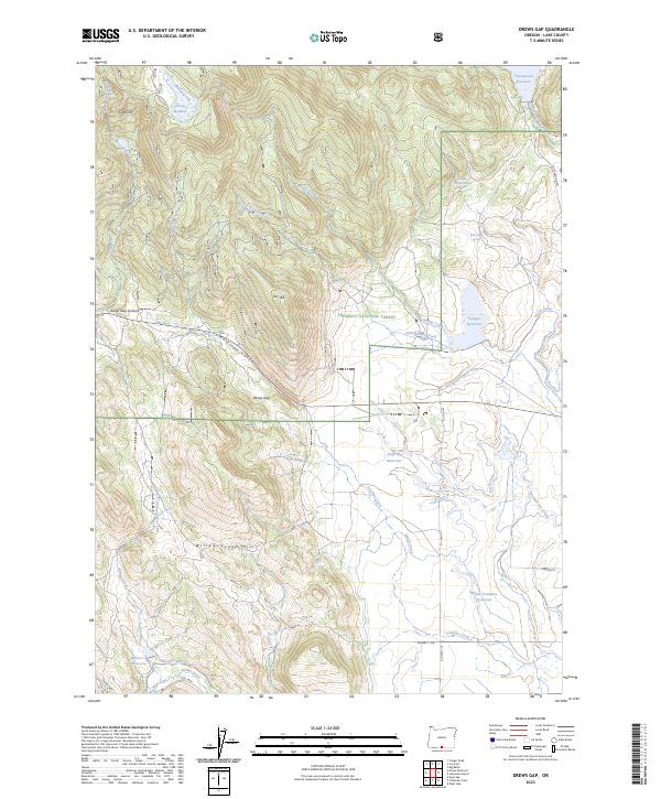 Drews Gap topographic map thumbnail