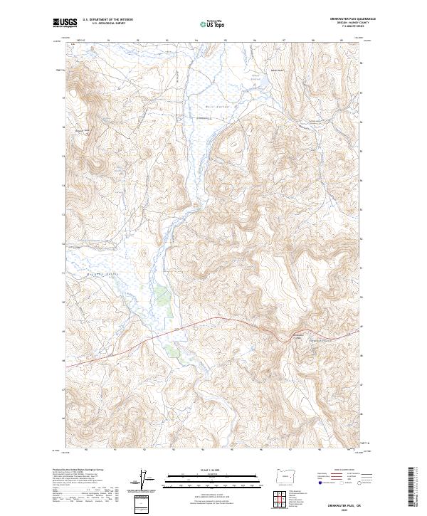 Drinkwater Pass topographic map thumbnail