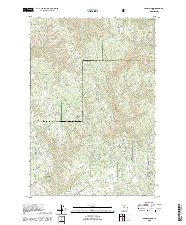 Drumhill Ridge topographic map thumbnail