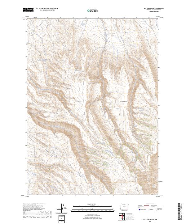 Dry Creek Bench topographic map thumbnail