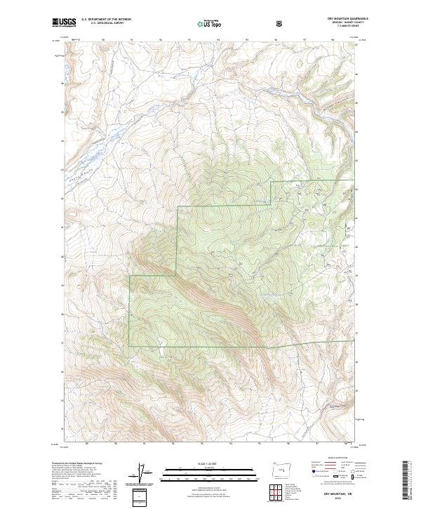 Dry Mountain topographic map thumbnail