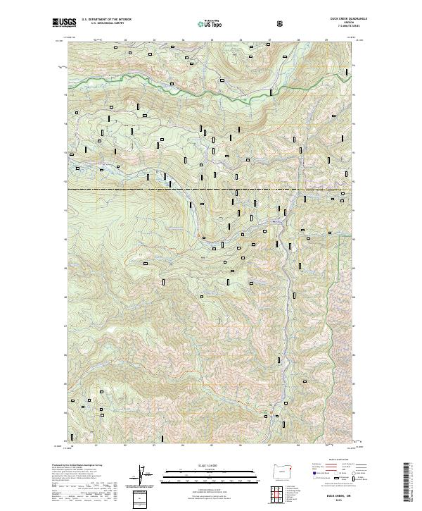 Duck Creek topographic map thumbnail
