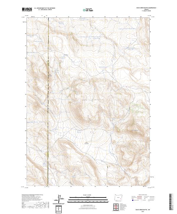 Duck Creek Butte topographic map thumbnail