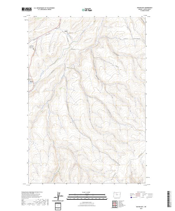 Dufur East topographic map thumbnail