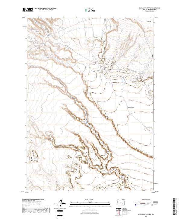 Duhaime Flat West topographic map thumbnail
