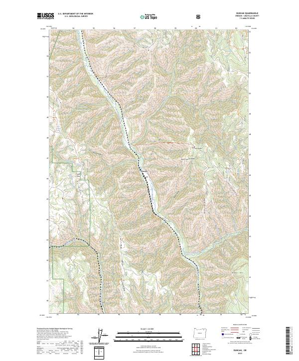 Duncan topographic map thumbnail