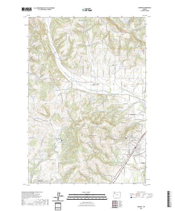 Dundee topographic map thumbnail