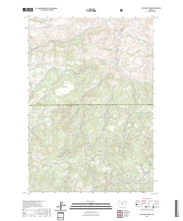 Dutchman Creek topographic map thumbnail