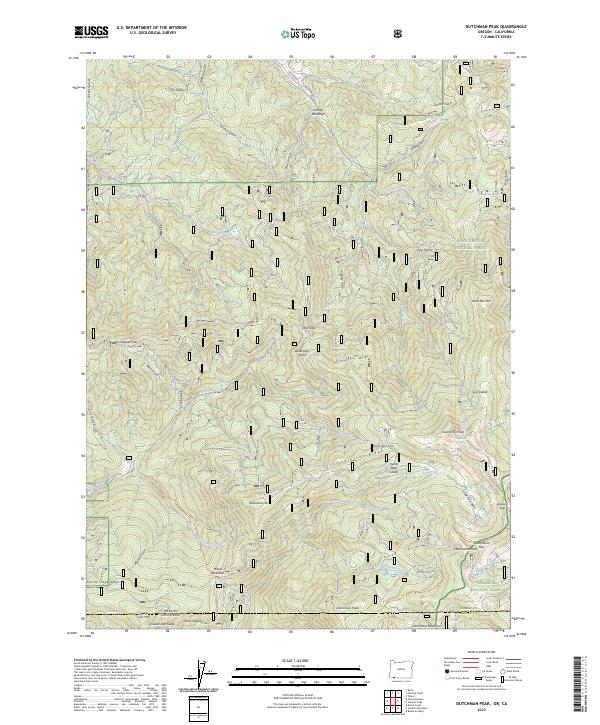 Dutchman Peak 2023 topographic map thumbnail