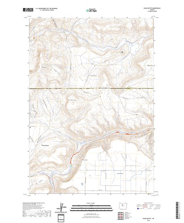 Eagle Butte topographic map thumbnail