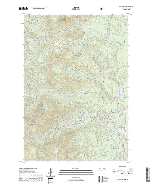 Echo Mountain topographic map thumbnail