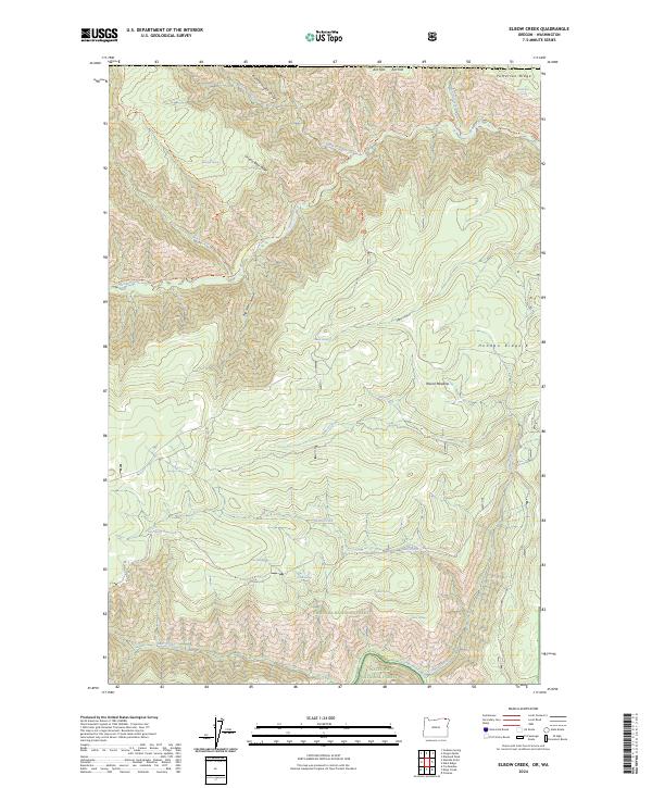 Elbow Creek topographic map thumbnail