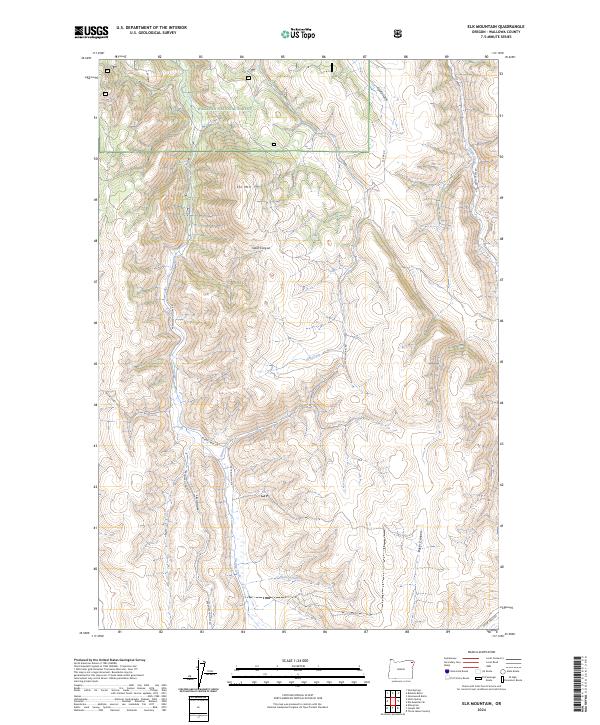 Elk Mountain topographic map thumbnail