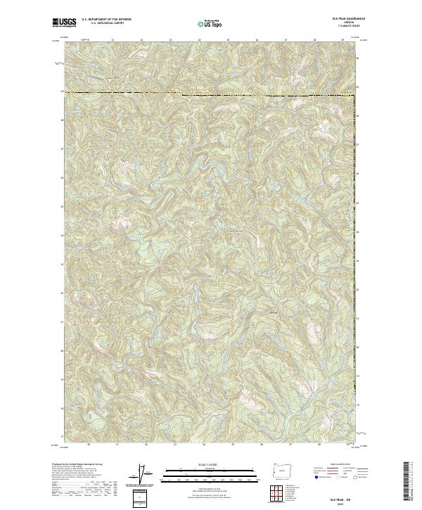 Elk Peak topographic map thumbnail