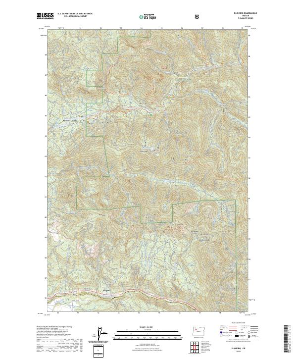 Elkhorn topographic map thumbnail