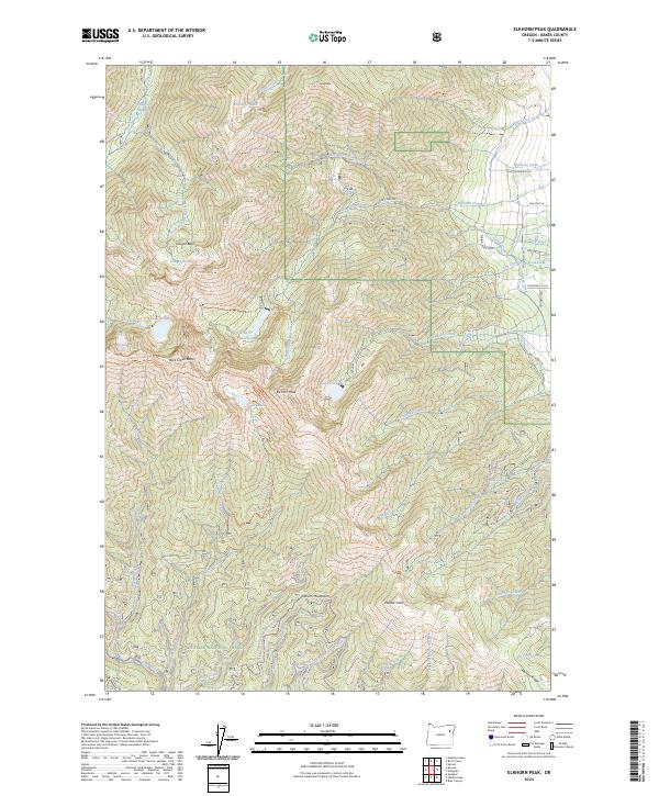 Elkhorn Peak topographic map thumbnail