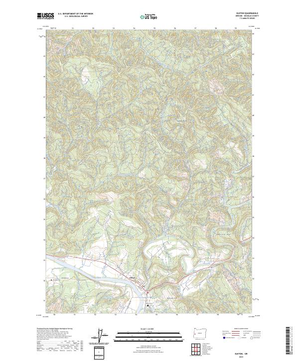 Elkton topographic map thumbnail