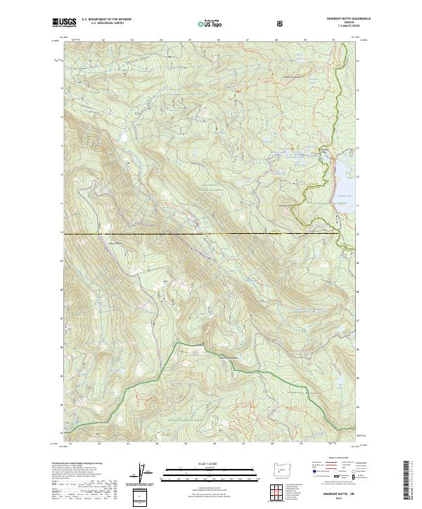 Emigrant Butte topographic map thumbnail