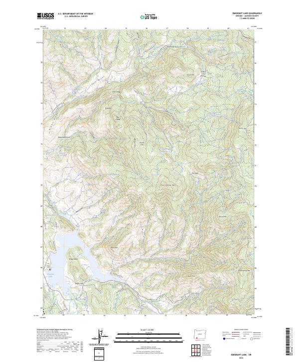 Emigrant Lake topographic map thumbnail