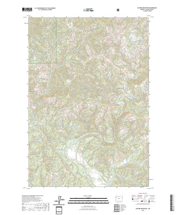 Euchre Mountain topographic map thumbnail