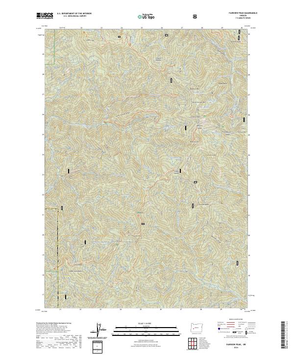 Fairview Peak topographic map thumbnail