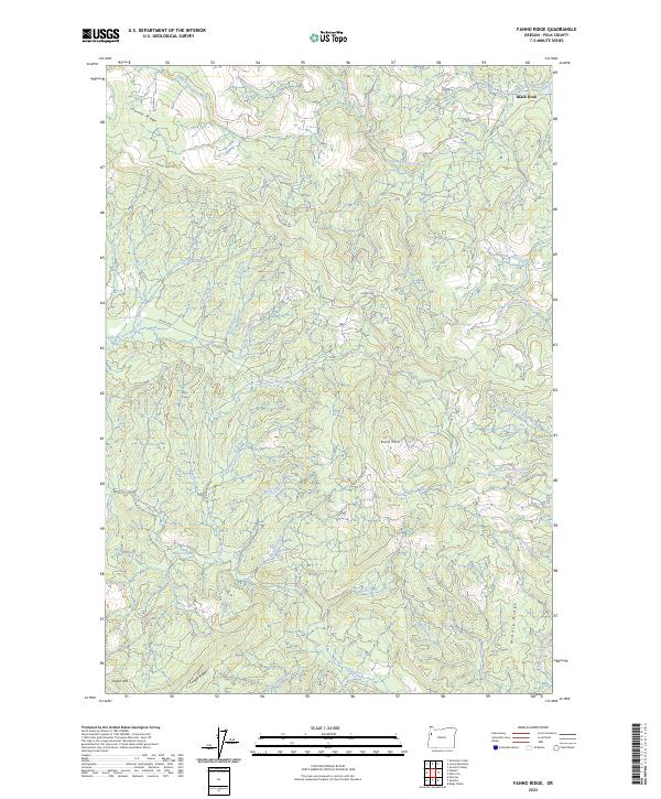 Fanno Ridge topographic map thumbnail