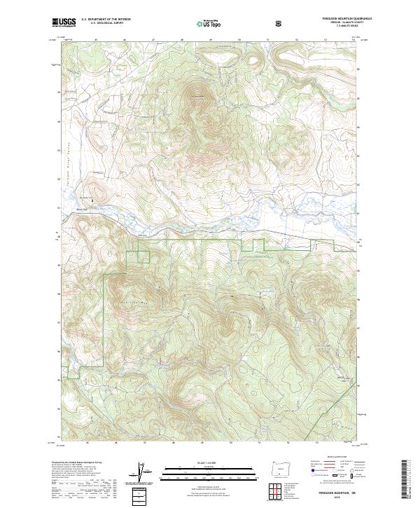 Ferguson Mountain topographic map thumbnail