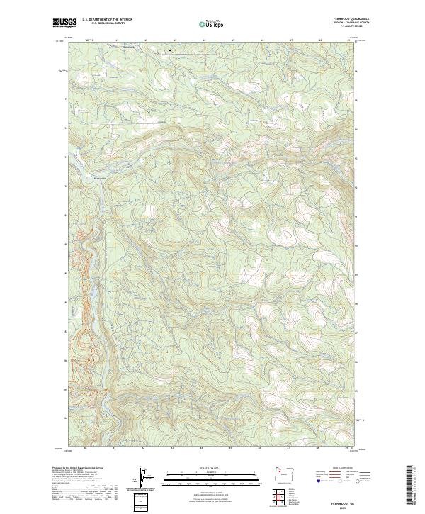 Fernwood topographic map thumbnail