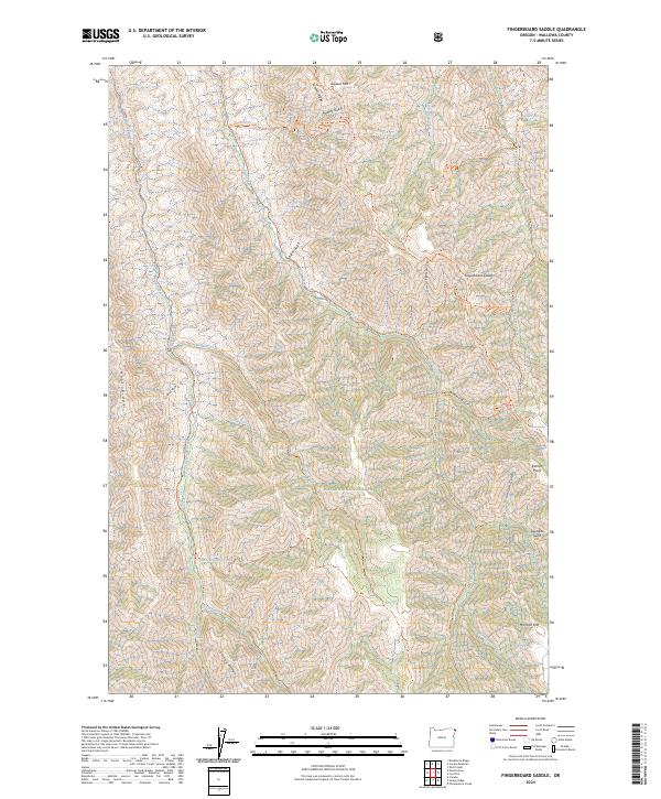 Fingerboard Saddle topographic map thumbnail