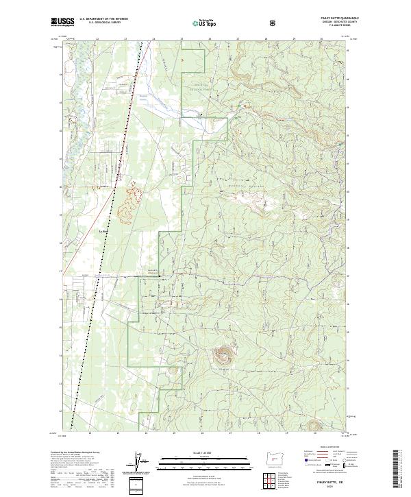 Finley Butte topographic map thumbnail