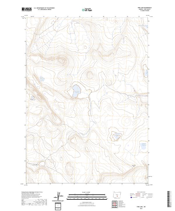 Fire Lake topographic map thumbnail