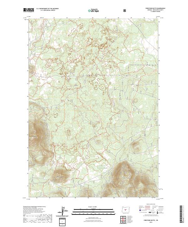 Firestone Butte topographic map thumbnail