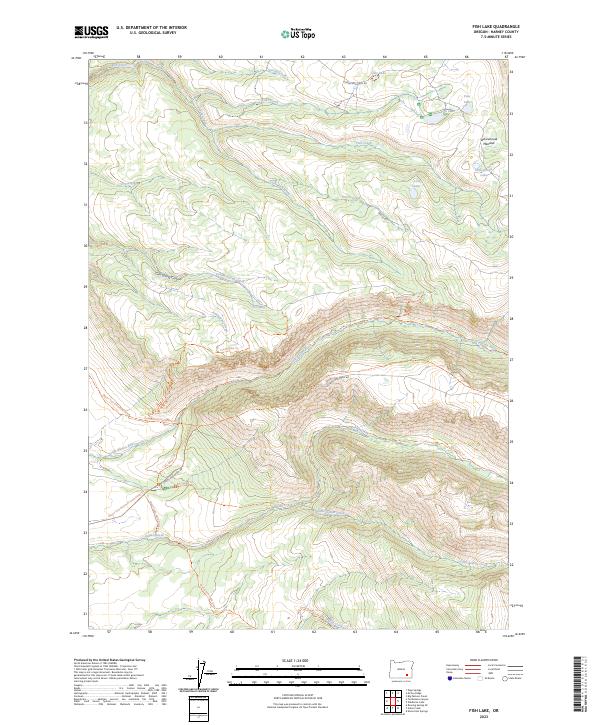Fish Lake topographic map thumbnail