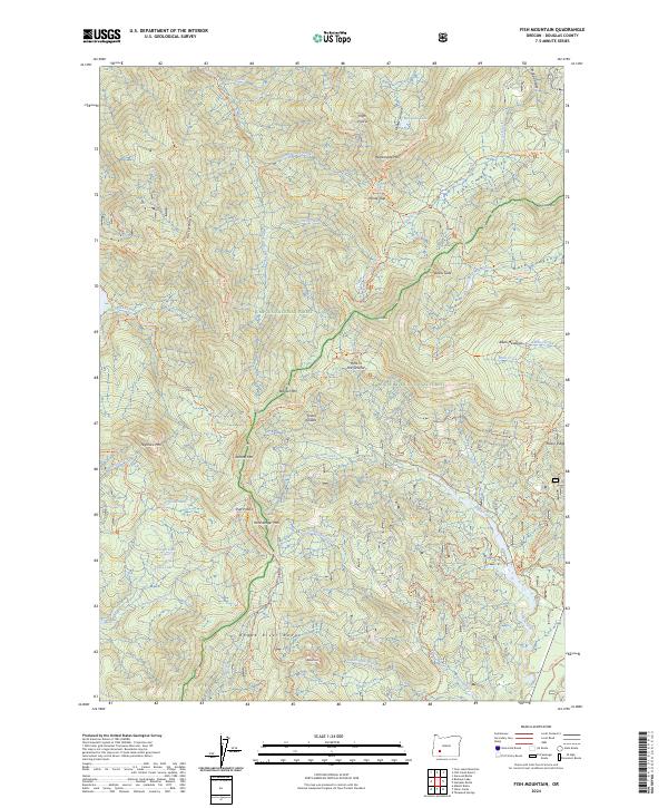 Fish Mountain topographic map thumbnail