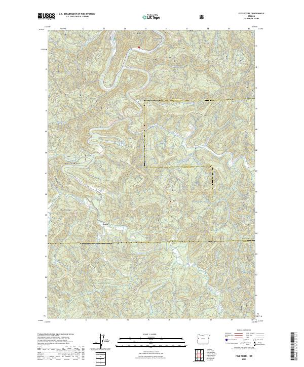Five Rivers topographic map thumbnail