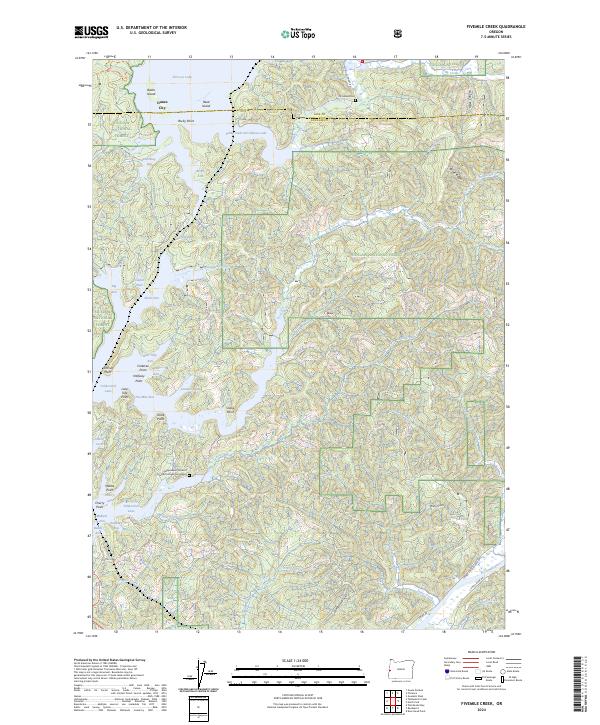 Fivemile Creek topographic map thumbnail