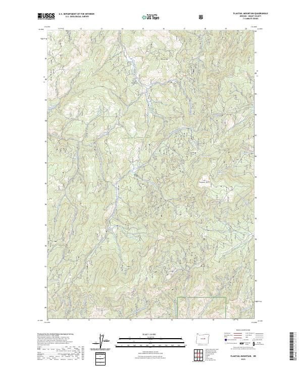 Flagtail Mountain topographic map thumbnail