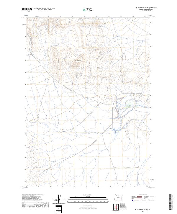 Flat Top Mountain topographic map thumbnail