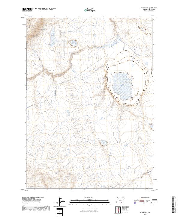 Flook Lake topographic map thumbnail