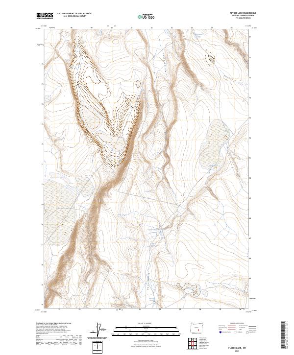 Flybee Lake topographic map thumbnail