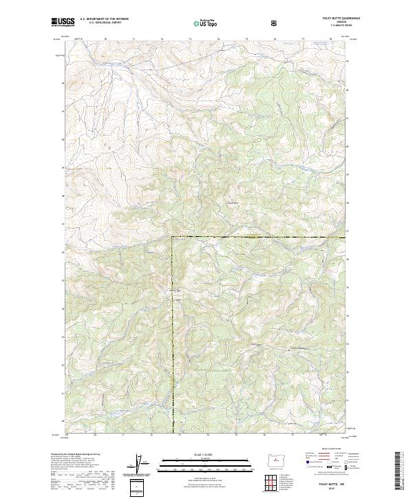 Foley Butte topographic map thumbnail