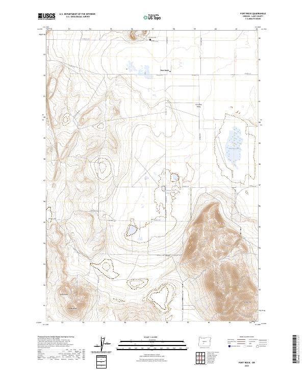 Fort Rock topographic map thumbnail