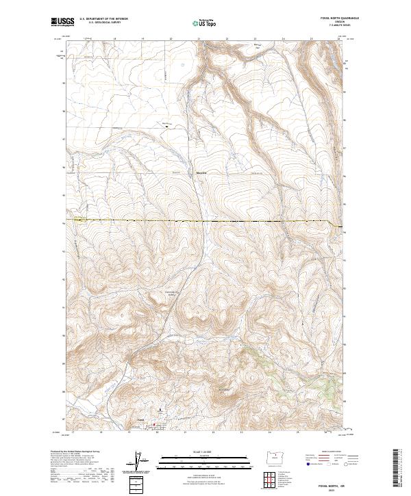 Fossil North topographic map thumbnail